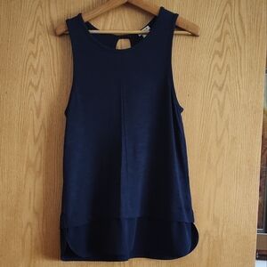 J. Crew Solid Navy Blue Sleeveless Tank Top Womens Small